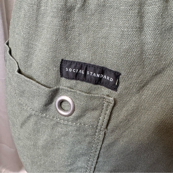 Sage Green Relaxed Fit Trousers with Adjustable Waist Size 2X - Picture 7 of 10